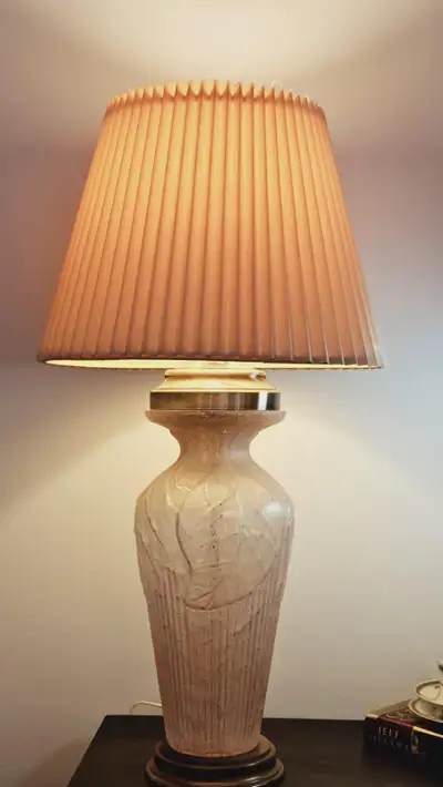 Super Gorgeous MCM Murano Pink Glass Lamp, View more