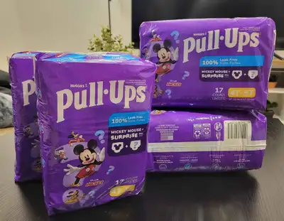4x Bags of Huggies Pull Ups Boys 4T-5T Diapers Pickup at Aurora North Point near McPhillips Street O...