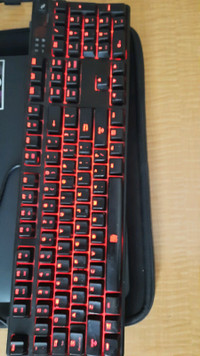 TteSPORTS Poseidon LED illuminated colorful gaming keyboard.