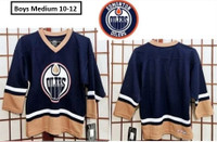 (NEW) Boy’s Edmonton Oilers Premier Hockey Jersey (Medium 10-12)