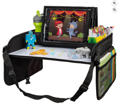 Lusso Gear Toddler & Kids Car Seat Lap Travel Tray in Black, View more