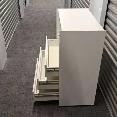Wooden White 3-Drawer Dresser / Storage Chest, View more