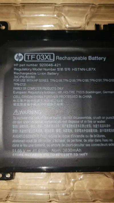 HP TF03XL Battery, View more