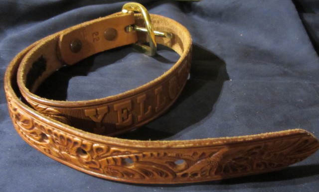 Small tooled leather belt  "Yellowstone" in Other in St. Albert - Image 2