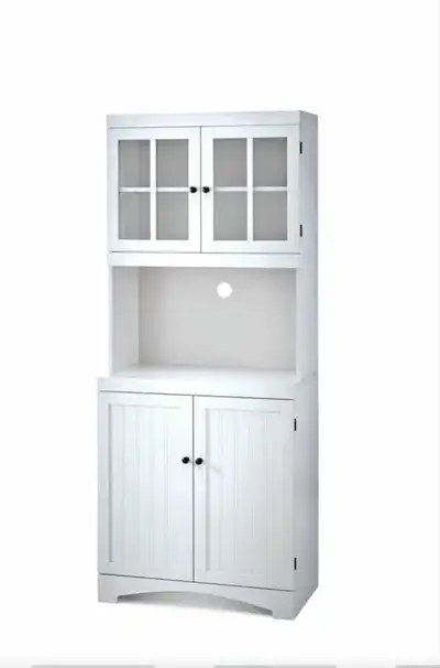 Armoire de rangement de cuisine autoportante avec 4 portes et ta, View more