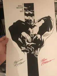 Batman  print Signed by Ron Frenz 11x17