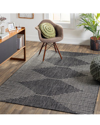 Indoor outdoor rug charcoal 9’ x12’ Sureya Eagan