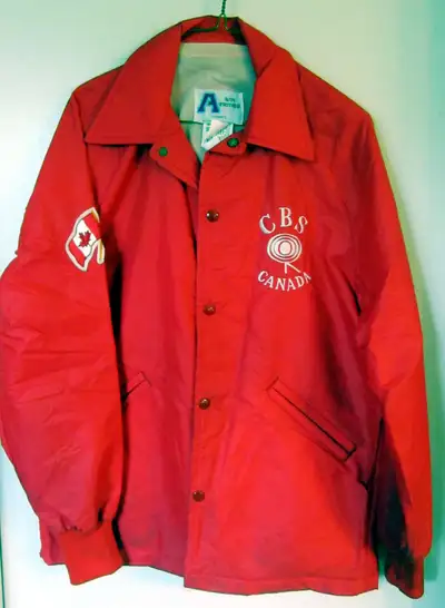 Men’s Vintage Red CBS Jacket Size SmallT137, View more