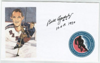 Bill Gadsby signed auto 3x5 NHL Hall of Name     Excellent Cond.