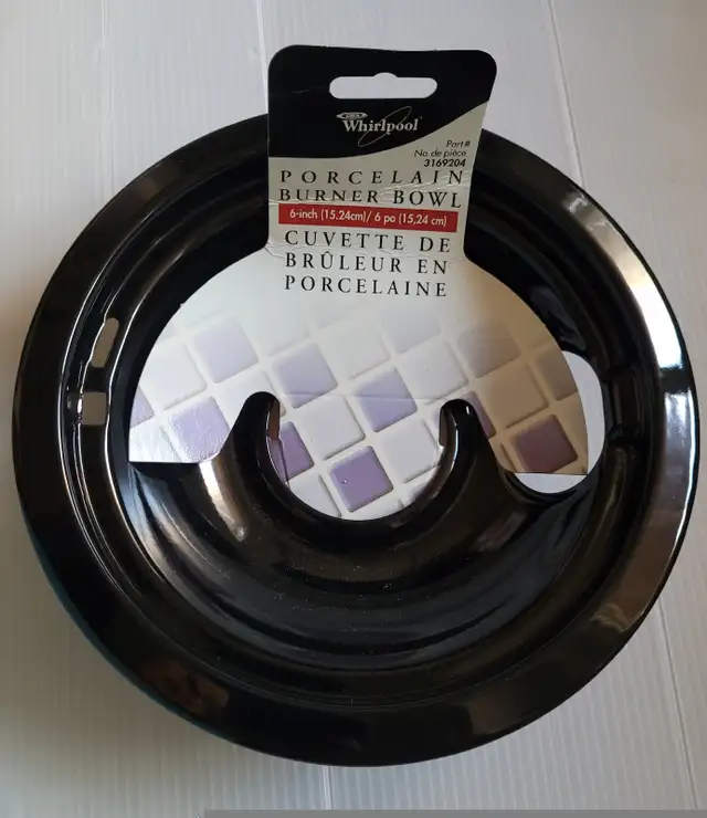 Brand New Whirlpool Porcelain Burner Bowl Small Drip Pan in Kitchen & Dining Wares in Oshawa / Durham Region - Image 4