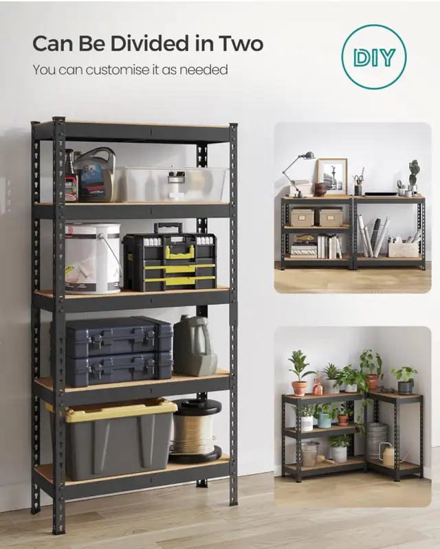 New-5-Tier Adjustable Storage Shelves for Garage, GLR302B01 in Storage & Organization in Guelph - Image 6