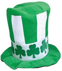 St. Patrick's Stove Pipe Hat for Shamrock Irish Themed Party