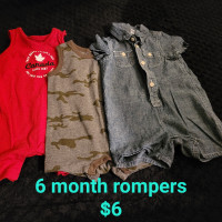 6 month rompers