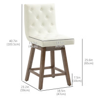Swivel Bar Chairs, 25.5" High Fabric Tufted 