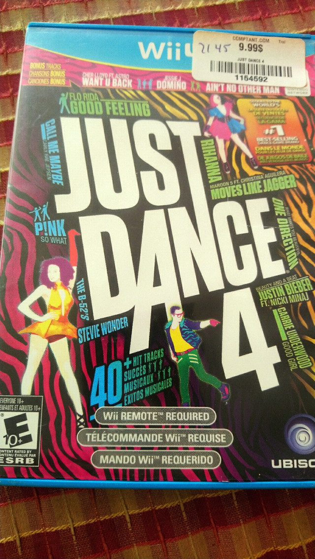 Just dance 4 wii u dans Nintendo Wii U  à Saint-Jean-sur-Richelieu