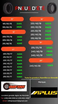 Special PNEUS d’été neuf à vendre