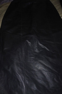 Danier full length leather skirt black (12 )and red (10)