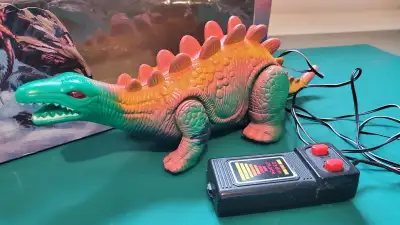 Vintage Radio Shack Wire Controlled Walking Dinosaur 1984, View more