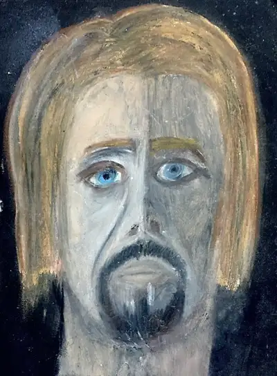 Outsider ‘Self Portrait’ Painting on Paper, 2011, View more