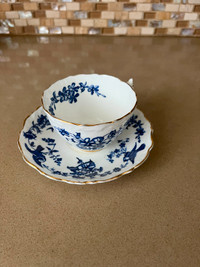 Vintage Coalport Vintage Blue Birds tea cup and saucer