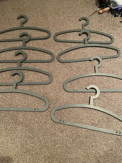 8 Ikea Grey Plastic Clothes Hangers, View more