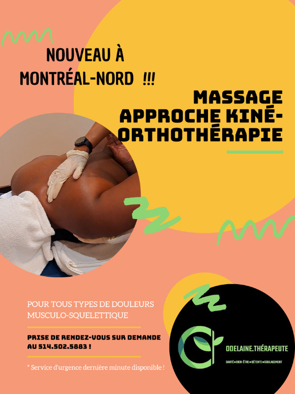 Service de massothérapie et de thérapie manuelle Montréal-Nord dans Santé et beauté à Ville de Montréal
