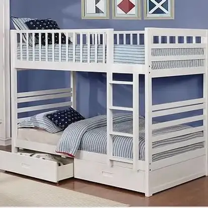No Tax Deal! B-124-W White Twin/Twin Bunk Bed – C$470 in Beds & Mattresses in Mississauga / Peel Region - Image 2