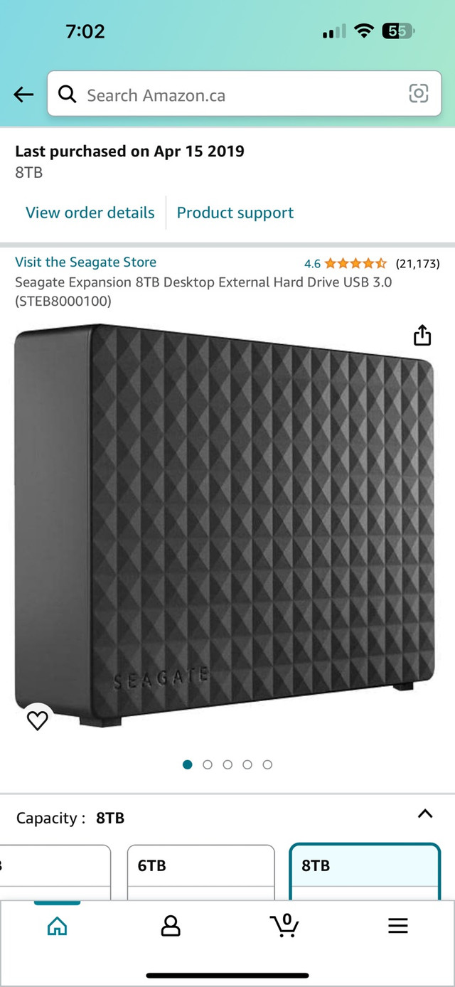 Seagate 8tb external hard drive  in Flash Memory & USB Sticks in Calgary - Image 3