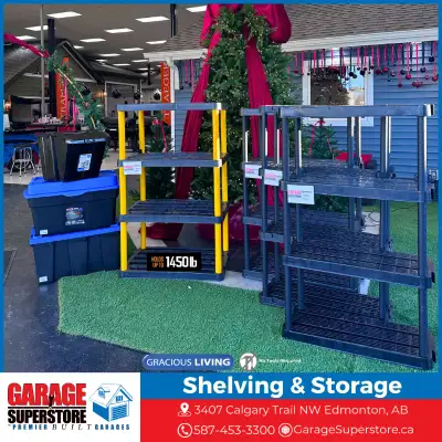 NEW Shelving & Storage - Garage Superstore Heavy-Duty Totes & Shelving! ✨ In Stock Now: ✅ Shelving U...