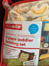 Skip Hop 9 zoo monkey toddler bedding literie lit enfant singe