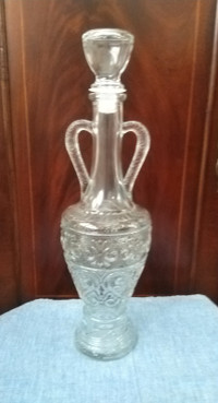 Vintage Double Handled Decanter- glass