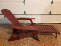 Adirondack Chair With Pull Out Foot Stool