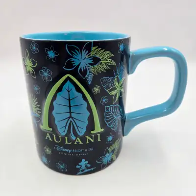 Aulani Disney Coffee Mug Cup Olina Hawaii Turquoise Blue Mickey, View more
