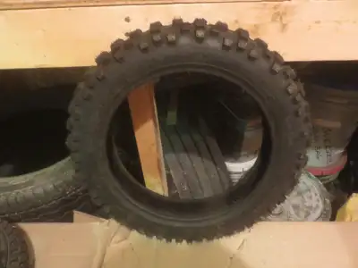 New unused kids dirtbike tire, Call or email Jay at 403 eight nine zero 7261