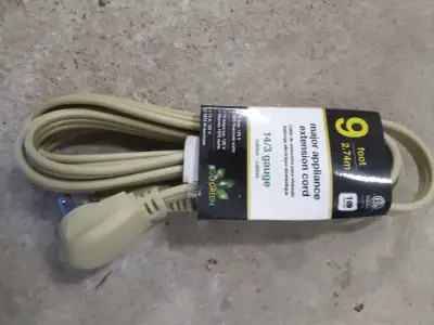 New 9' foot 14/3 Appliance Extension Cord, View more