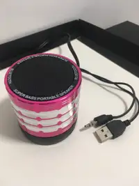 Mini bluetooth speakers round hot pink wireless portable small