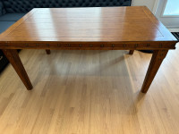 Solid wood dining table