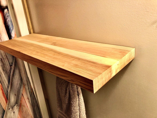 Floating Cedar Shelf with Mounting System ♻️***Upcycled***♻️ in Bookcases & Shelving Units in Winnipeg - Image 2
