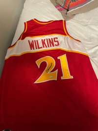 Signed Dominque Wilkins Jersey
