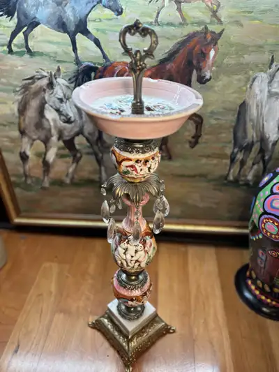 Mid century Italian capodimonte porcelain  ashtray, View more