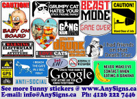 Funny Vinyl Stickers /Vinyl Decals for a window, vehicle, laptop