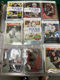 Boston Bruins HOCKEY CARDS SINGLES Binder Antique Mall Booth 263