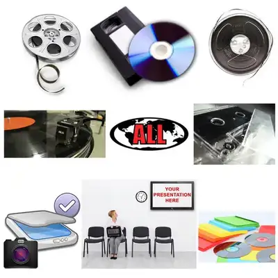 Video, Audio, Film Conversion to digital files, mp4, DVD, or CD, View more