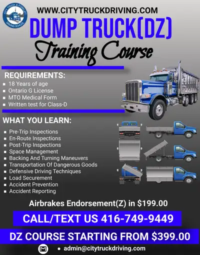 Are you looking to upgrade your career to a dump truck driver or a construction worker and wants to...