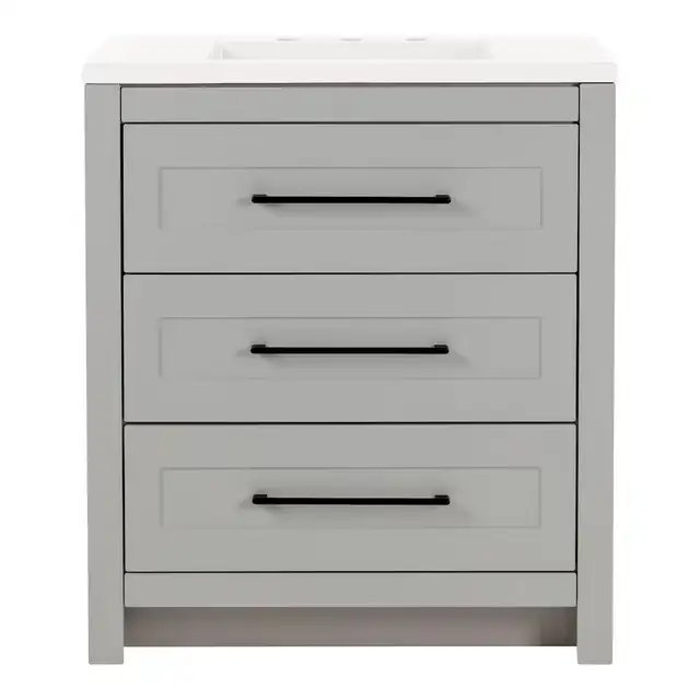 30” Bathroom Vanity with Cultured Marble Top – BRAND NEW in Cabinets & Countertops in Oakville / Halton Region - Image 2