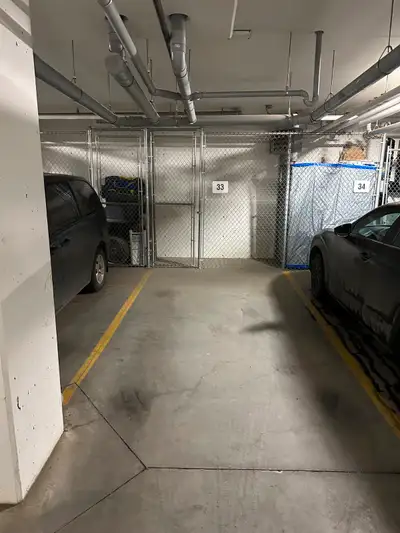 Underground parking + storage for rent in a building in Mahogany, SE Calgary