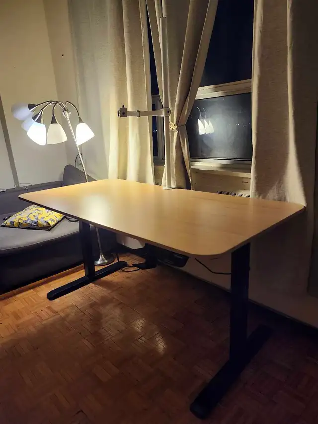 Electric Height Adjustable Standing Desk-Wood Top in Desks in City of Toronto - Image 5