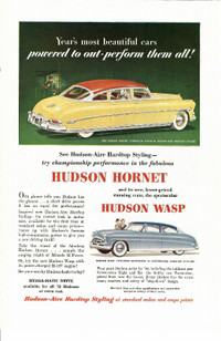 Vintage 1952 Car Advert ~ Hudson Hornet