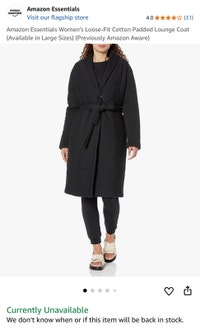 Women's Loose-Fit Padded Lounge Coat Hamilton Ontario Preview