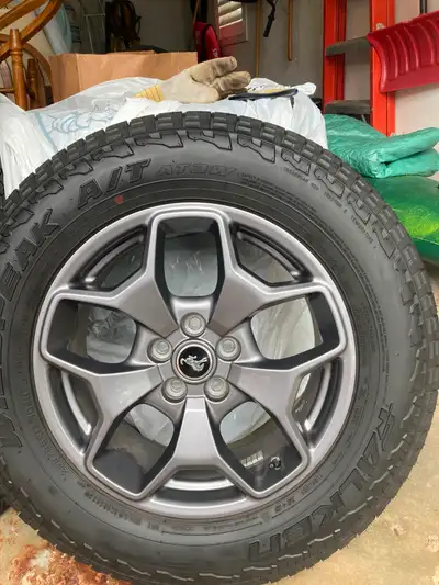 4-take offs Bronco sport with optional 235/65/17 all terrain tires that are winter rated These wheel...